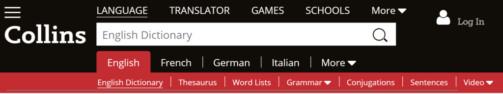 Collins English Dictionary Vocab - Cometoway