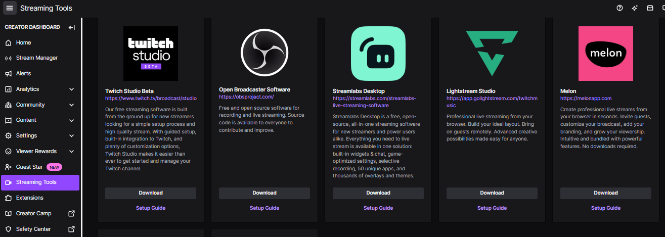 streaming tools